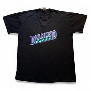 Vintage Arizona Diamondbacks Black Graphic button T-Shirt XXL
